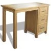 VidaXL Bureau Avec 3 Tiroirs 106 X 40 X 75 Cm Bois De Chêne Massif - Brun -France Bureau Soldes 2022 4262515 1