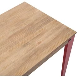 Table Bureau Lunds 110x60x75cm Rouge-Effect Vintage. Box Furniture - Bleu -France Bureau Soldes 2022 42667171 3