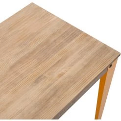Table Salle à Manger Lunds 60x110x75cm Jaune-Vieilli. Box Furniture - Beige -France Bureau Soldes 2022 42667183 3
