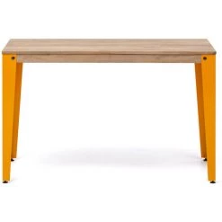 Table Salle A Manger Lunds 140x80x75cm Jaune-Vieilli Box Furniture - Beige -France Bureau Soldes 2022 42667186 5