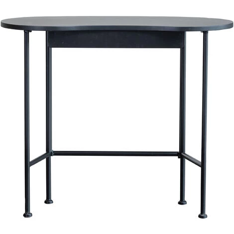 WHITELABEL Bureau Moderne En Pin/Métal - Table Informatique Noir - 75x90x42 Cm - Belle - Noir 3 WHITELABEL Bureau Moderne En Pin/Métal - Table Informatique Noir - 75x90x42 Cm - Belle - Noir