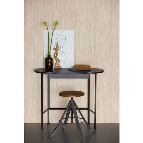 WHITELABEL Bureau Moderne En Pin/Métal - Table Informatique Noir - 75x90x42 Cm - Belle - Noir 4 WHITELABEL Bureau Moderne En Pin/Métal - Table Informatique Noir - 75x90x42 Cm - Belle - Noir – Image 2