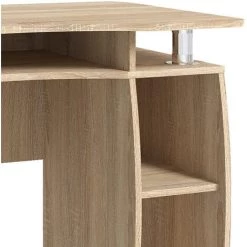 LES TENDANCES Bureau 3 Tiroirs 5 étagères Bois Chêne Clair Marte 125 Cm 8 LES TENDANCES Bureau 3 Tiroirs 5 étagères Bois Chêne Clair Marte 125 Cm -France Bureau Soldes 2022 42833432 3