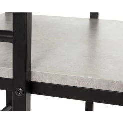 Bureau Combiné En Acier Et MDF Coloris Noir-optique Béton - Dim : L90 X P52 X H114 Cm -PEGANE- -France Bureau Soldes 2022 42852369 3