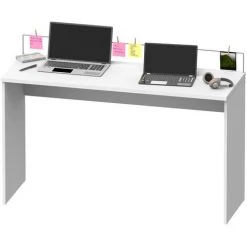 Bureau Coloris Blanc - Hauteur 89 X Longueur 131.5 X Profondeur 45 Cm -PEGANE-