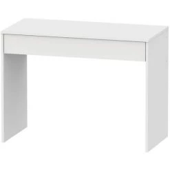 Bureau Avec Tiroir Coloris Blanc - Hauteur 75 X Longueur 100 X Profondeur 50 Cm -PEGANE-