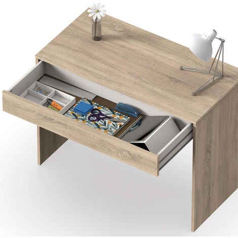 Bureau Avec Tiroir Coloris Cambrian - Hauteur 75 X Longueur 100 X Profondeur 50 Cm -PEGANE- 5 Bureau Avec Tiroir Coloris Cambrian - Hauteur 75 X Longueur 100 X Profondeur 50 Cm -PEGANE- – Image 3