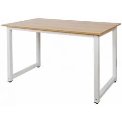 HELLOSHOP26 Bureau 120 Cm Avec Plateau En MDF Chêne Coloré - Beige