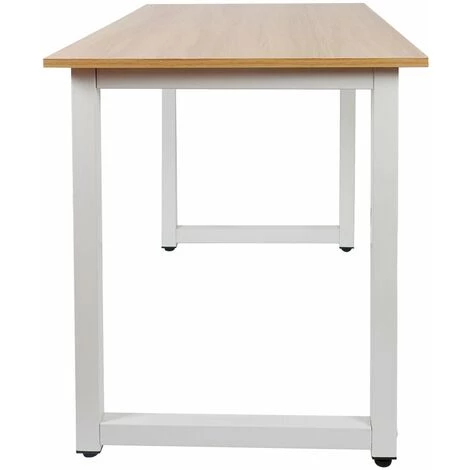 HELLOSHOP26 Bureau 120 Cm Avec Plateau En MDF Chêne Coloré - Beige 5 HELLOSHOP26 Bureau 120 Cm Avec Plateau En MDF Chêne Coloré - Beige – Image 3