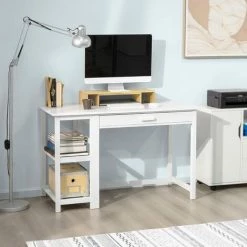 SoBuy FWT71-W Bureau Informatique Table D’étude Bureau D'Ordinateur Avec Grand Plan De Travail, 2 étagères Et 1 Tiroir 8 SoBuy FWT71-W Bureau Informatique Table D’étude Bureau D'Ordinateur Avec Grand Plan De Travail, 2 étagères Et 1 Tiroir -France Bureau Soldes 2022 43315685 2