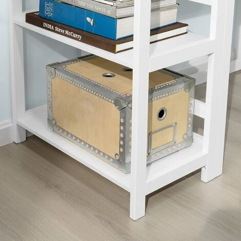 SoBuy FWT71-W Bureau Informatique Table D’étude Bureau D'Ordinateur Avec Grand Plan De Travail, 2 étagères Et 1 Tiroir 7 SoBuy FWT71-W Bureau Informatique Table D’étude Bureau D'Ordinateur Avec Grand Plan De Travail, 2 étagères Et 1 Tiroir – Image 5