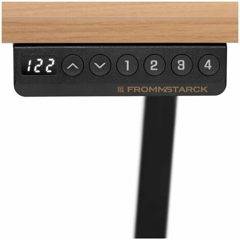 FROMM & STARCK Bureau Assis Debout Table Réglable En Hauteur 120 X 60 X 73-123 Cm Marron/Noir - Noir 4 FROMM & STARCK Bureau Assis Debout Table Réglable En Hauteur 120 X 60 X 73-123 Cm Marron/Noir - Noir – Image 2