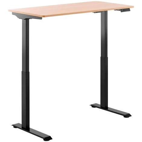 FROMM & STARCK Bureau Assis Debout Table Réglable En Hauteur 120 X 60 X 73-123 Cm Marron/Noir - Noir 6 FROMM & STARCK Bureau Assis Debout Table Réglable En Hauteur 120 X 60 X 73-123 Cm Marron/Noir - Noir – Image 4