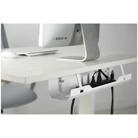 FROMM & STARCK Goulotte Passe-Câble Sous Bureau En Acier 5 Kg Max. 60 X 13 X 10 Cm Blanc - Blanc 7 FROMM & STARCK Goulotte Passe-Câble Sous Bureau En Acier 5 Kg Max. 60 X 13 X 10 Cm Blanc - Blanc – Image 5