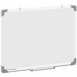 FROMM & STARCK Tableau Blanc Magnétique Mural Effaçable Ardoise 60 X 45 Cm & Support Feutres - Blanc