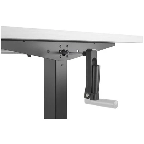 FROMM & STARCK Piètement De Bureau Assis Debout Table Réglable En Hauteur Manivelle 70 Kg Noir - Blanc 4 FROMM & STARCK Piètement De Bureau Assis Debout Table Réglable En Hauteur Manivelle 70 Kg Noir - Blanc – Image 2
