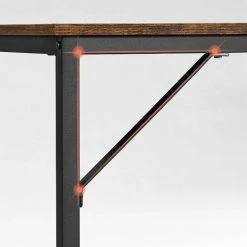 VASAGLE Bureau, Table, Poste De Travail, 140 X 60 X 75 Cm, pour Bureau, Salon, Chambre, Assemblage Simple, Métal, Style Industriel, Marron Rustique Et Noir par SONGMICS LWD043B01 -France Bureau Soldes 2022 43992706 4
