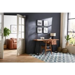 MILIBOO Bureau En Acacia Massif Et Métal Noir Avec Tiroirs L140 Cm GINGER - Naturel -France Bureau Soldes 2022 44365264 5