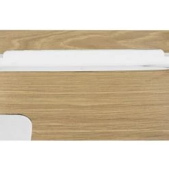 Paris Prix - Bureau Design 1 Tiroir "porqa" 100cm Naturel & Blanc -France Bureau Soldes 2022 45293559 5