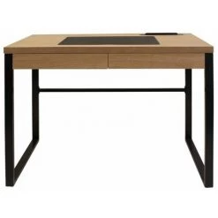 Paris Prix - Bureau Design Bois & Métal "tameo" 100cm Naturel