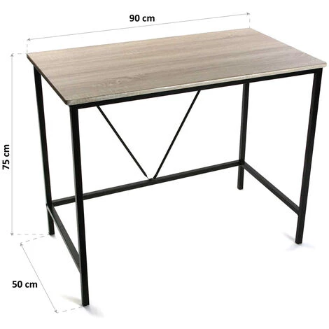 Versa Skien Bureau Informatique Table D'étude Pour Ordinateur, 75x50x90cm - Marron 6 Versa Skien Bureau Informatique Table D'étude Pour Ordinateur, 75x50x90cm - Marron – Image 4