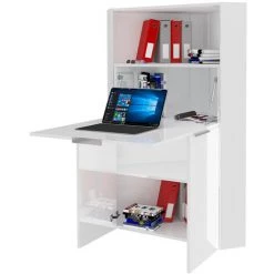 AHD AMAZING HOME DESIGN Bureau D’angle Compact Rétractable Pliable 70x70cm Dalia II -France Bureau Soldes 2022 45340480 5