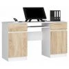 HUCOCO MONA - Bureau Informatique Style Moderne - 135x77x50 - 2 Tiroirs+2 Portes - Sonoma -France Bureau Soldes 2022 45739305 1