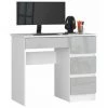 HUCOCO MIR - Bureau Informatique Style Moderne - 90x77x50 - 4 Grands Tiroirs - Gris -France Bureau Soldes 2022 45739470 1