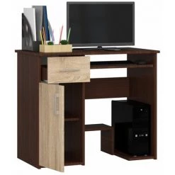 HUCOCO TORPE - Bureau Informatique Style Moderne - 90x74x50 - 1 Porte+1 Tiroir - Sonoma -France Bureau Soldes 2022 45739485 2