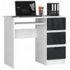 HUCOCO MIR - Bureau Informatique Style Moderne - 90x77x50 - 3 Tiroirs Spacieux - Gris -France Bureau Soldes 2022 45739706 1