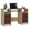 HUCOCO KAMA - Bureau Informatique Style Moderne - 124x74x52 - 3 Tiroirs+1 Porte - Wengé -France Bureau Soldes 2022 45741078 1