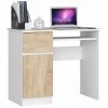 HUCOCO MOGO - Bureau Informatique Style Moderne - 90x77x50 - 1 Tiroir+1 Porte - Sonoma