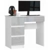 HUCOCO MIR - Bureau Informatique Style Moderne - 90x77x50 - 4 Tiroirs Spacieux - Gris -France Bureau Soldes 2022 45742332 1