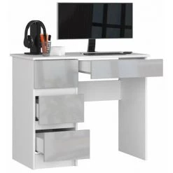 HUCOCO MIR - Bureau Informatique Style Moderne - 90x77x50 - 4 Tiroirs Spacieux - Gris -France Bureau Soldes 2022 45742332 2
