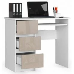 HUCOCO MIR - Bureau Informatique Style Moderne - 90x77x50 - 3 Tiroirs Spacieux - Beige 5 HUCOCO MIR - Bureau Informatique Style Moderne - 90x77x50 - 3 Tiroirs Spacieux - Beige -France Bureau Soldes 2022 45742333 2