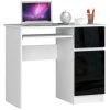 HUCOCO MOGO - Bureau Informatique Style Moderne - 90x77x50 - 1 Porte+1 Tiroir - Noir