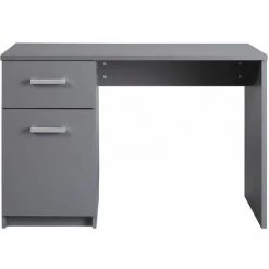 ALTOBUY ZEINE - Bureau 1 Porte 1 Tiroir Coloris Gris Graphite - Gris