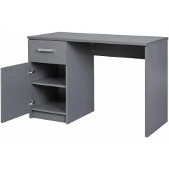 ALTOBUY ZEINE - Bureau 1 Porte 1 Tiroir Coloris Gris Graphite - Gris -France Bureau Soldes 2022 45750773 3