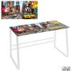 YESDEKO Bureau Verre Trempé Jaune 120cm New York -France Bureau Soldes 2022 45752805 1