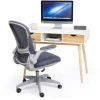 Bureau Informatique-Bureau D'Ordinateur Avec 2 Tiroirs , Pieds En Bois Massif, Pour Bureau D'Etude Et Chambre,Meerveil -France Bureau Soldes 2022 45769296 1