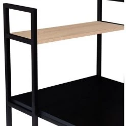 IDMARKET Bureau Bibliothèque BOSTON Bois Et Noir Design Industriel 9 IDMARKET Bureau Bibliothèque BOSTON Bois Et Noir Design Industriel -France Bureau Soldes 2022 45779190 3