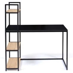 IDMARKET Bureau Bibliothèque BOSTON Bois Et Noir Design Industriel 10 IDMARKET Bureau Bibliothèque BOSTON Bois Et Noir Design Industriel -France Bureau Soldes 2022 45779190 4