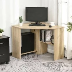 MH Bureau Informatique D’angle Contemporain COLOMBE Chêne -France Bureau Soldes 2022 45779619 2