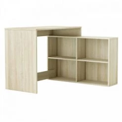 DANSMAMAISON Bureau D'angle 4 Niches Chêne Clair - DIDEROT - L 112 X L 100 X H 77 Cm - Bois -France Bureau Soldes 2022 45792686 3