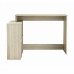 DANSMAMAISON Bureau D'angle 4 Niches Chêne Clair - DIDEROT - L 112 X L 100 X H 77 Cm - Bois -France Bureau Soldes 2022 45792686 4