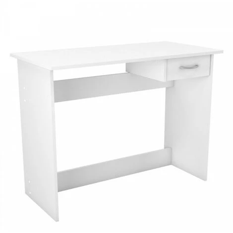 DANSMAMAISON Bureau 1 Tiroir Blanc - OSCAR - L 100 X L 50 X H 76.5 Cm - Blanc 3 DANSMAMAISON Bureau 1 Tiroir Blanc - OSCAR - L 100 X L 50 X H 76.5 Cm - Blanc