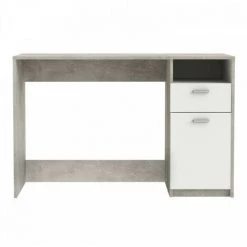 DANSMAMAISON Bureau 1 Porte 1 Tiroir Béton/Blanc - ALAIN - L 121.5 X L 50 X H 77 Cm - Gris 10 DANSMAMAISON Bureau 1 Porte 1 Tiroir Béton/Blanc - ALAIN - L 121.5 X L 50 X H 77 Cm - Gris -France Bureau Soldes 2022 45792835 4