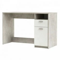 DANSMAMAISON Bureau 1 Porte 1 Tiroir Béton/Blanc - ALAIN - L 121.5 X L 50 X H 77 Cm - Gris 11 DANSMAMAISON Bureau 1 Porte 1 Tiroir Béton/Blanc - ALAIN - L 121.5 X L 50 X H 77 Cm - Gris -France Bureau Soldes 2022 45792835 5