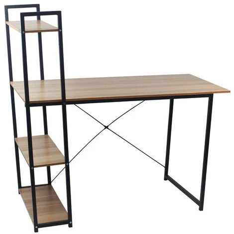 Table De Bureau Avec étagère En Fer Noir - Longueur 120 X Largeur 64 X Hauteur 120 Cm -PEGANE- 3 Table De Bureau Avec étagère En Fer Noir - Longueur 120 X Largeur 64 X Hauteur 120 Cm -PEGANE-