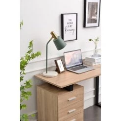 CLP Bureau Stockton Avec Plateau En MDF Cadre En Tubes D'acier Et Colonne De Rangement Nature -France Bureau Soldes 2022 45885349 3